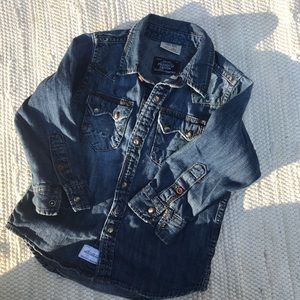 ZARA Kids Premium Denim Jean Button Down Shirt
